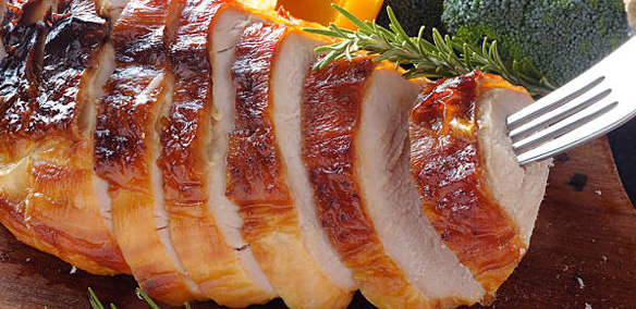 Sliced roasted turkey for brunch catering bay area