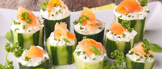 Cucumber appetizer for appetizers and finger food in bay area