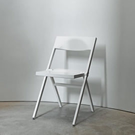 White resin folding chair for catering in atherton