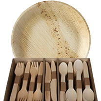 Eco bamboo disposables great for drop off catering in redwood ca